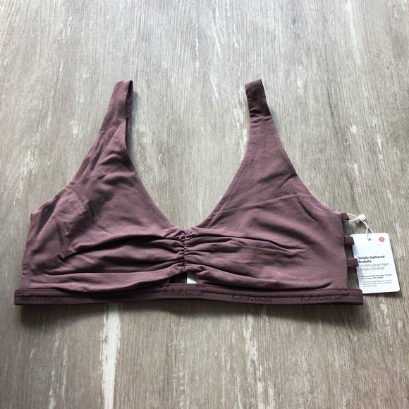 Lululemon Simply Gathered Bra - Cherry Cola - Picture 2 of 8